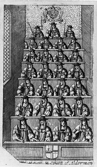 Court of Aldermen, c.1690 a Scuola Inglese
