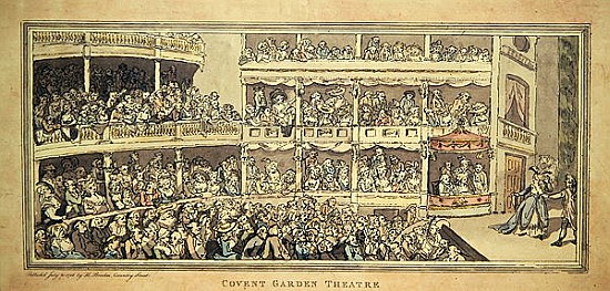 Covent Garden Theatre, 1786 (pen and ink with wash on paper) a Scuola Inglese