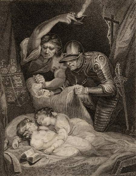Death of King Edward V (1470-83) and his Brother Duke of York a Scuola Inglese