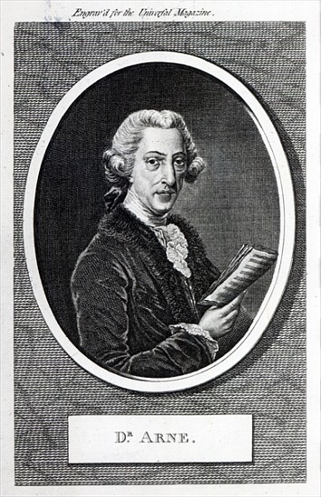 Dr. Arne; engraved for ''The Universal Magazine'' a Scuola Inglese