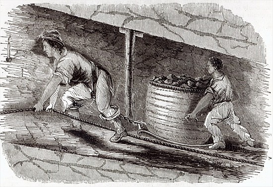 Female Drawer in a Coal-Pit at Little Bolton a Scuola Inglese
