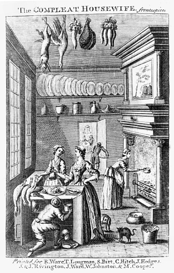Frontispiece of ''The Compleat Housewife'' a Scuola Inglese