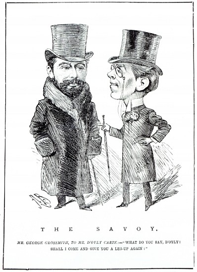 George Grossmith Jnr. and Richard D''Oyly Carte at ''The Savoy'', published in ''The Entr''acte'', M a Scuola Inglese