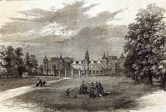 Hatfield House, the Seat of the Marquis of Salisbury, from ''The Illustrated London News'', 11th Jul a Scuola Inglese