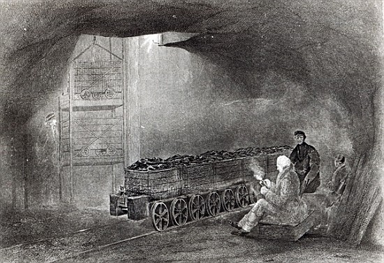 In the Coal Mine, Illustration from ''A History of Coal, Coke, Coalfields and Iron Manufacture in No a Scuola Inglese