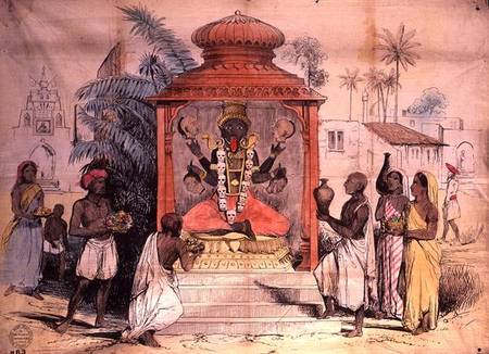 India, Figure and worship of Kali a Scuola Inglese