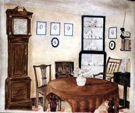 Interior of an Antique Dealer's House a Scuola Inglese