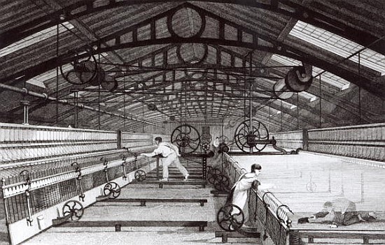 Interior of a Cotton Mill a Scuola Inglese