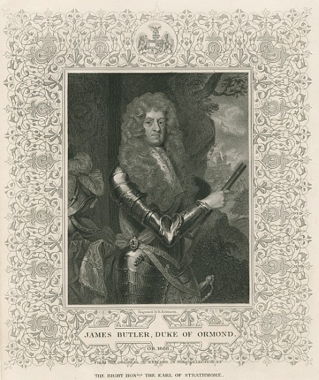 James Butler, 12th Earl and 1st Duke of Ormonde, from ''Lodge''s British Portraits'' a Scuola Inglese