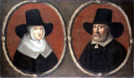 John Tradescant the Elder (1570-c.1638) and his Wife Elizabeth a Scuola Inglese