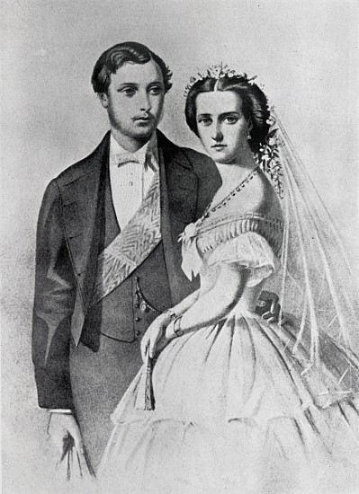 King Edward and Queen Alexandra at the time of their marriage a Scuola Inglese