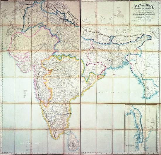 Map of India, 1857 () a Scuola Inglese