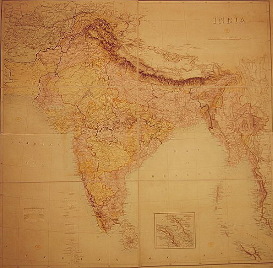 Map of India, published under the direction of Colonel J.T. Walker, C.B., R.E., F.R.S., Surveyor Gen a Scuola Inglese