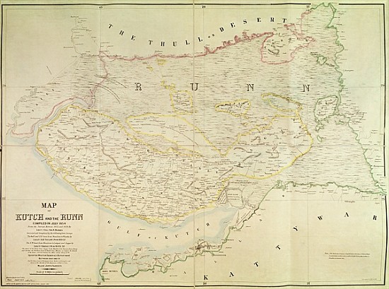 Map of Kutch and Runn, India a Scuola Inglese