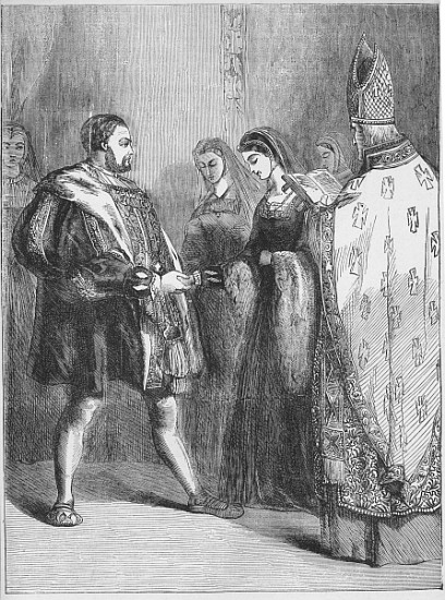 Marriage of Henry VIII and Catherine Parr a Scuola Inglese