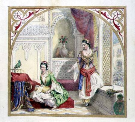 A Moorish Interior with Two Women a Scuola Inglese
