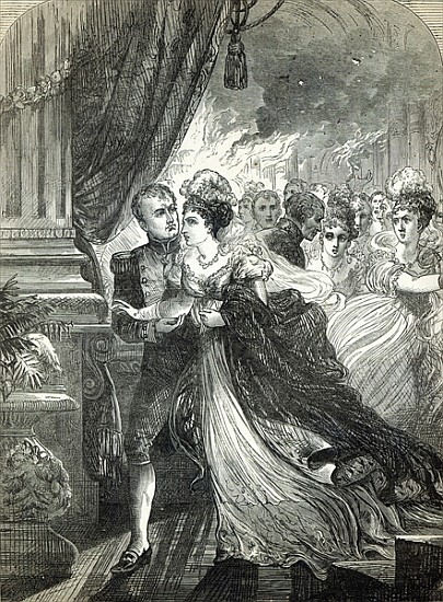 Napoleon and Marie-Louise escaping from the fire at the ball given on July 1st, 1810, the Austrian A a Scuola Inglese