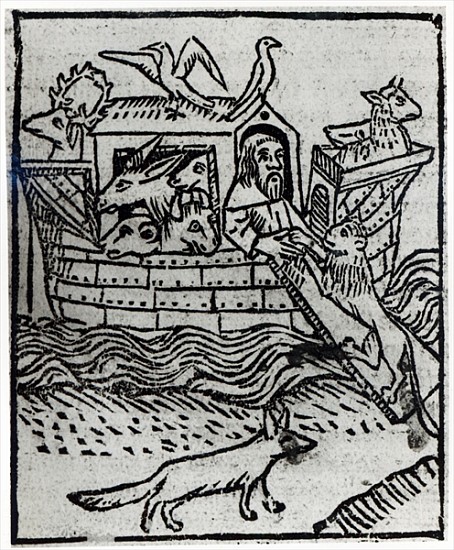 Noah''s Ark, illustration from ''Golden Legend'' compiled Jacobus de Voragine and publishedWilliam C a Scuola Inglese