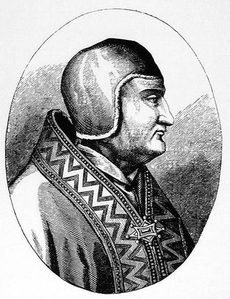 Pope Clement IV (c.1195-1268) illustration from 'Science and Literature in the Middle Ages and the R a Scuola Inglese