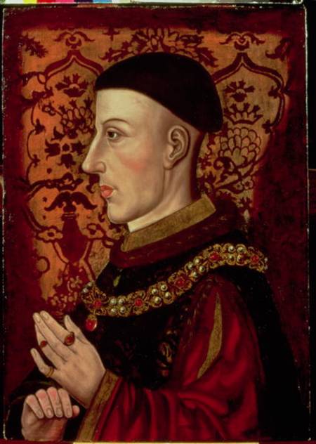 Portrait of Henry V (1387-1422) a Scuola Inglese