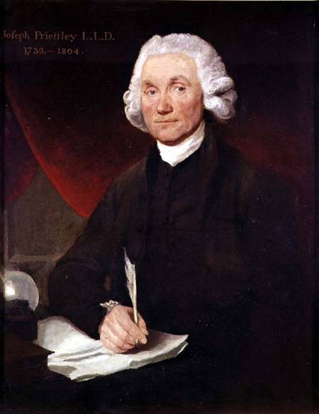 Portrait of Joseph Priestley (1733-1804) a Scuola Inglese