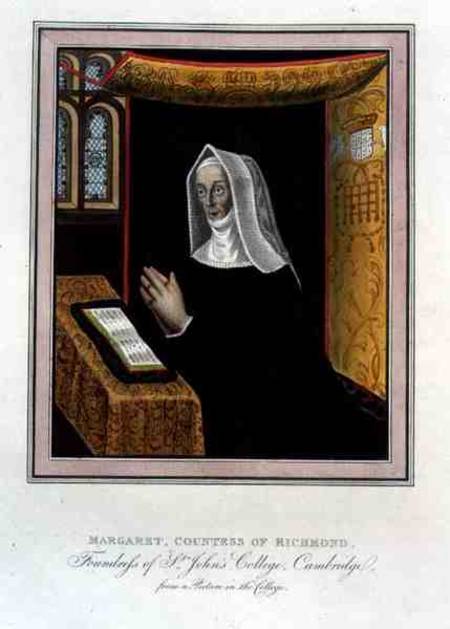 Portrait of Margaret Beaufort, Countess of Richmond and Derby (1443-1509), Foundress of St. John's C a Scuola Inglese