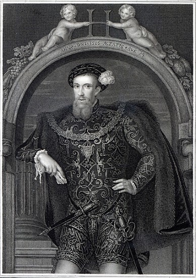 Portrait of Henry Howard (1517-47) Earl of Surrey, from ''Lodge''s British Portraits'' a Scuola Inglese
