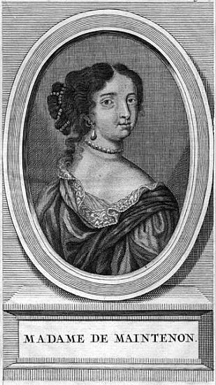 Portrait of Madame de Maintenon a Scuola Inglese