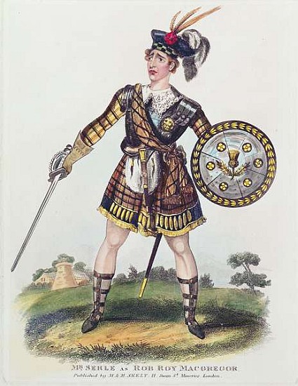 Portrait of Thomas James Serle (c.1799-1889) as Rob Roy Macgregor a Scuola Inglese