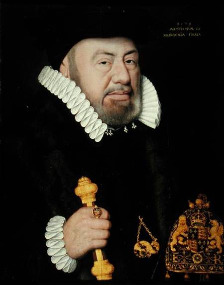 Portrait of Sir Nicholas Bacon (1509-79) a Scuola Inglese