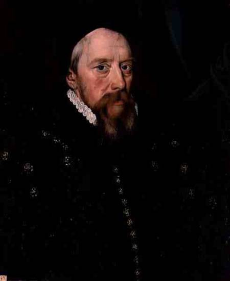 Portrait of William Cecil a Scuola Inglese