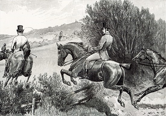 Prince Albert Hunting near Belvoir Castle a Scuola Inglese