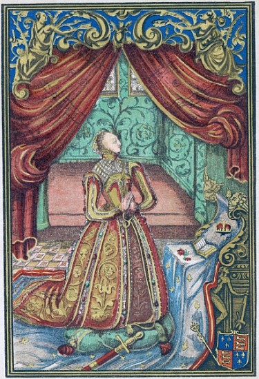 Queen Elizabeth I at Prayer, frontispiece to ''Christian Prayers'' a Scuola Inglese