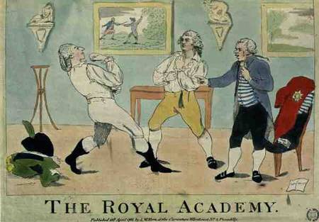 "The Royal Academy", pub. by S.W. Fores a Scuola Inglese
