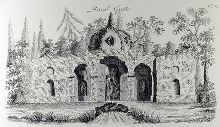 Rural Grotto, from 'Grotesque Architecture or Rural Amusement', by William Wright a Scuola Inglese