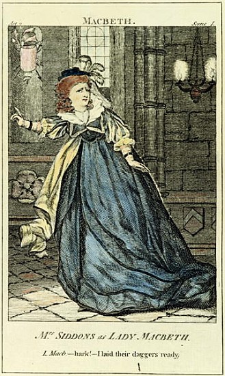 Sarah Siddons (1755-1831) as Lady Macbeth a Scuola Inglese