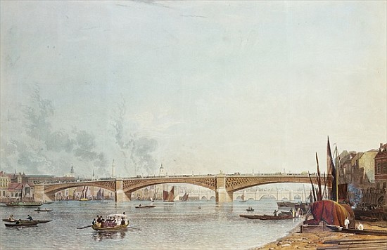 Southwark Bridge, West Front, from Bankside, looking towards London Bridge a Scuola Inglese