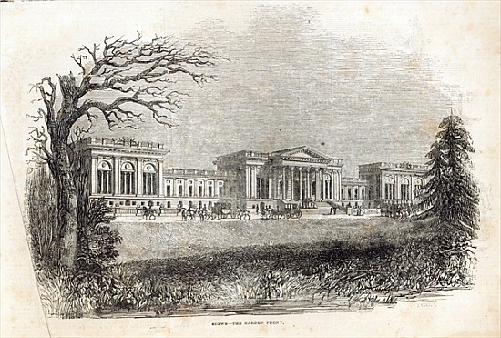 Stowe - the Garden Front, from ''The Illustrated London News'', 18th January 1845 a Scuola Inglese