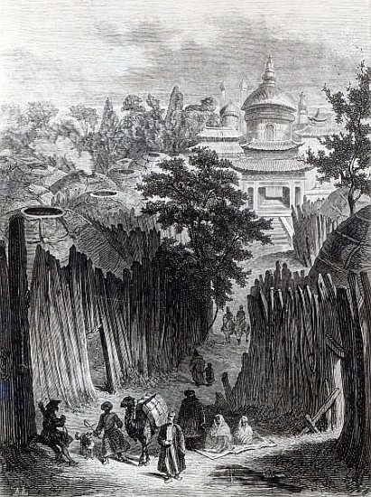 Street in Urga, illustration from ''Mongolia, the Tangut Country and the Solitudes of Northern Tibet a Scuola Inglese