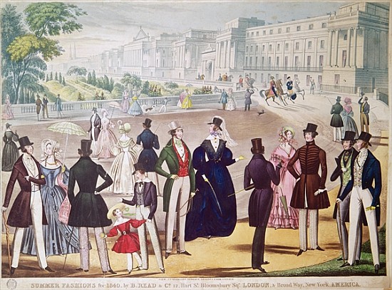 Summer Fashions for 1840 a Scuola Inglese
