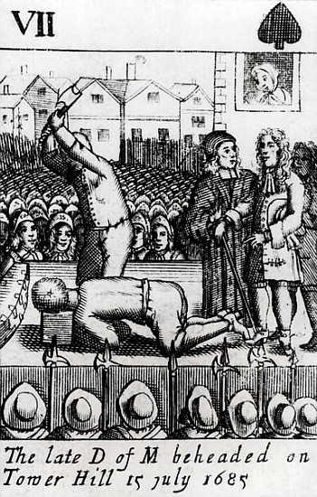 The Beheading of the Duke of Monmouth (1649-85) at Tower Hill, 15th July 1685 a Scuola Inglese