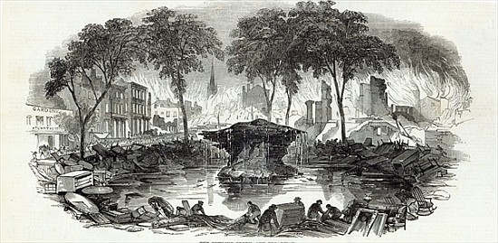 The Bowling-green and Broadway, New York, from The Illustrated London News, 23rd August 1845 a Scuola Inglese