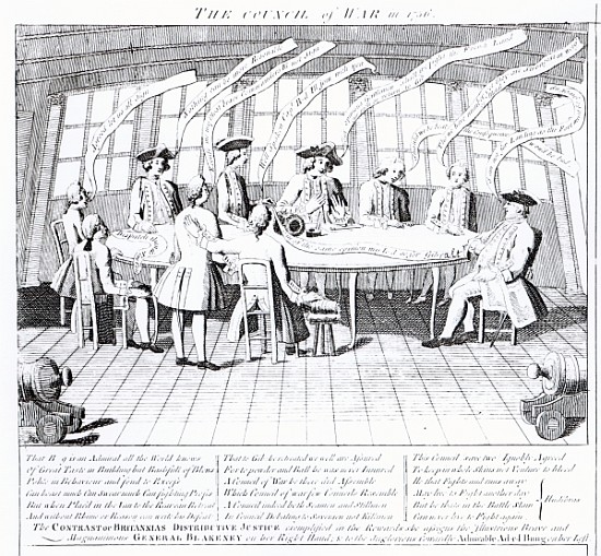 The Council of War in 1756 a Scuola Inglese