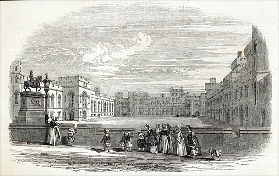 The Great Quadrangle, Windsor Castle, from ''The Illustrated London News'', 10th October 1846 a Scuola Inglese