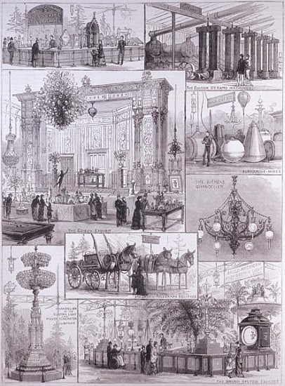 The International Electric Exhibition at the Crystal Palace, from ''The Illustrated London News'', 3 a Scuola Inglese
