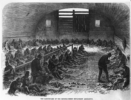 The Labour Yard of the Bethnal Green Employment Association, from ''The Illustrated London News'' a Scuola Inglese