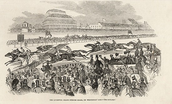 The Liverpool Grand Steeple Chase on Wednesday last, from ''The Illustrated London News'', 8th March a Scuola Inglese