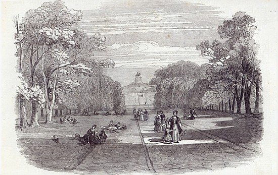 The Long Walk, Windsor, from The Illustrated London News, 14th November 1846 a Scuola Inglese