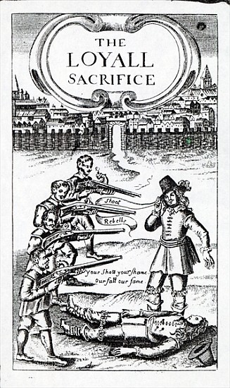 ''The Loyall Sacrifice'', pamphlet circulated in 1648 a Scuola Inglese