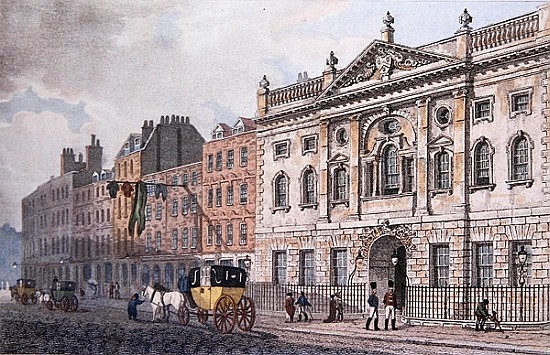 The South front of Ironmongers Hall, from ''R. Ackermann''s Repository of Arts'' 1811 a Scuola Inglese
